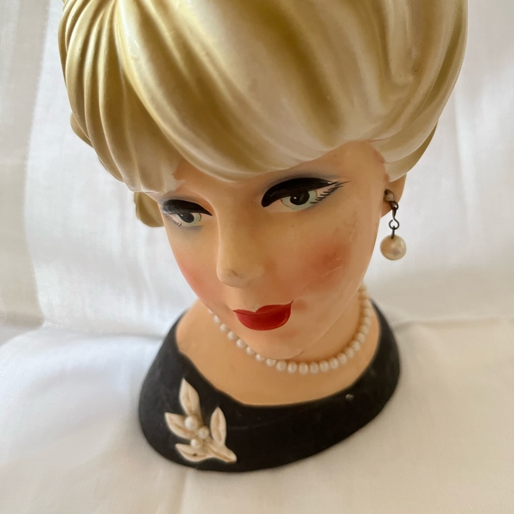 Vintage Napcoware Japan 7.5” Lady Head Vase C7473